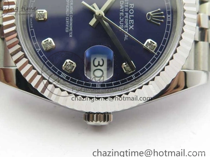 1225 EasyCare DateJust 41mm 126334 SS BP Maker 1:1 Best Edition New Version Blue Crystal Dial on Jubilee Bracelet 3022